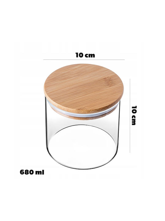Kadax Vază Cereale Cu Capac Sticlă Transparentă 680ml