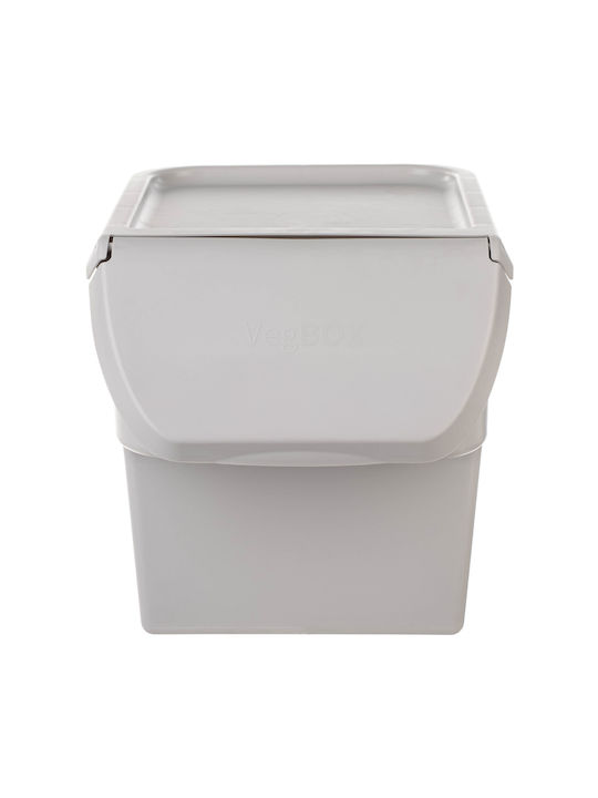 Kadax Vază De Utilizare Generală Cu Capac Plastic Alb 26.5x26x33cm 1 Bucată