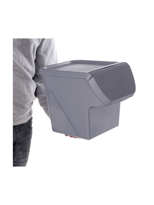 Kadax General Use Vase with Lid Plastic Gray 26.5x26x33cm