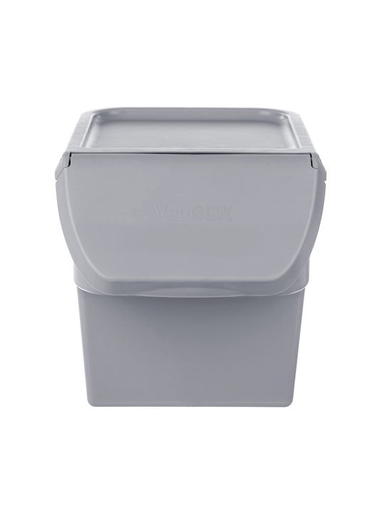 Kadax General Use Vase with Lid Plastic Gray 26.5x26x33cm