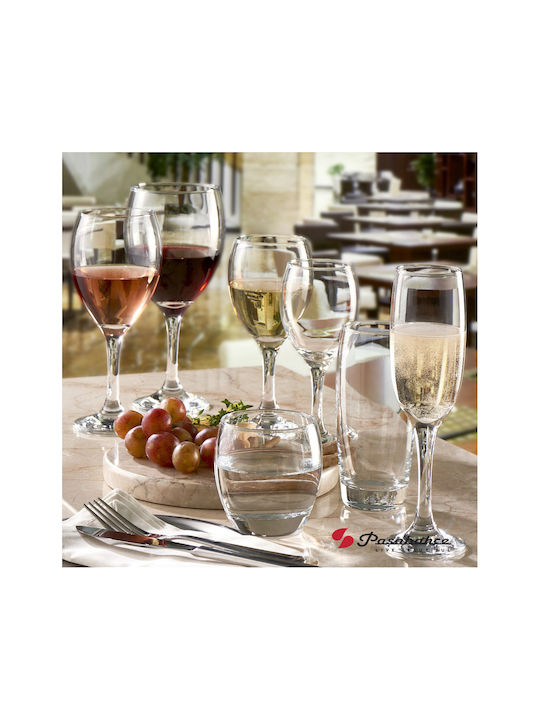 Espiel Imperial Set Glasses for White Wine Made of Glass in White Color Goblets 3 Pieces