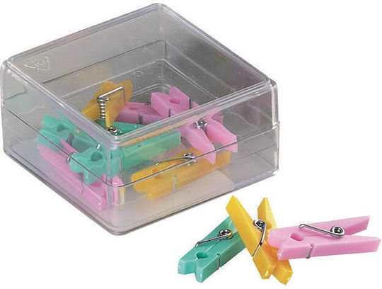 Alco Plastic Spring Clips 32mm 10 Pcs Box Alco Assorted Colors
