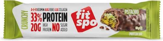 Fit Spo Хрупкави Протеинови Барове с 33% Протеин и Вкус Фисташка 12x60гр