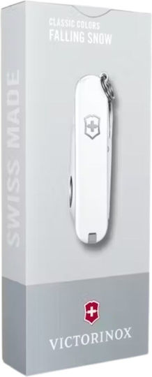 Classic Sd Schweizer Armee-Messer 58 Mm 7 Funktionen Weiß Leder-Gehäuse Beige