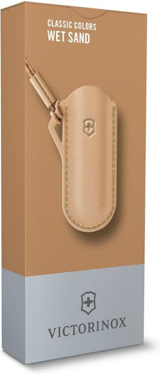 Classic Sd Schweizer Armee-Messer 58 Mm 7 Funktionen Weiß Leder-Gehäuse Beige