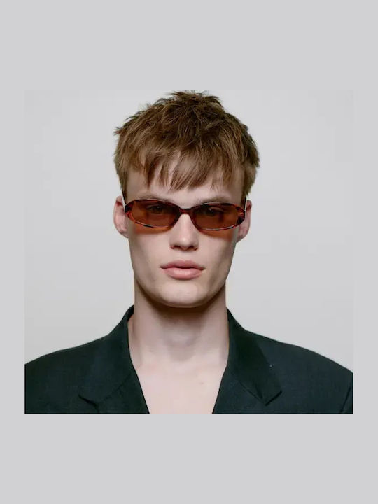 A.Kjaerbede Unisex Sunglasses With Brown Tartaruga Frame And Brown Lens KL2415-002