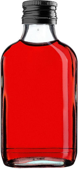 100ml Flask Bottle Black Cap 1 Pc