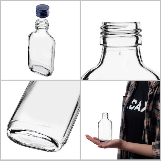 100ml Flask Bottle Blue Cap 1 Pc