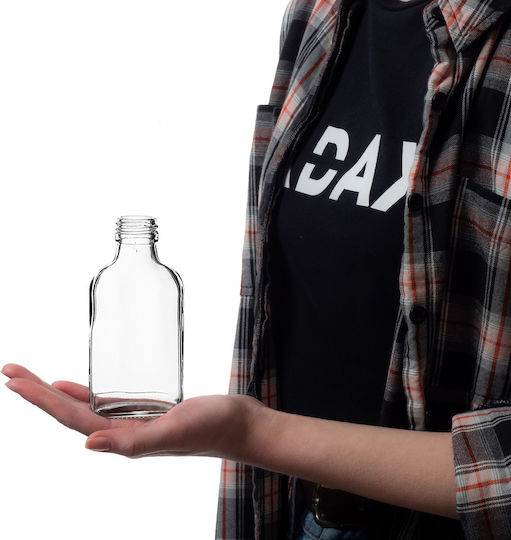 Sticlă Flask 100ml Capac Roșu 1 Bucată