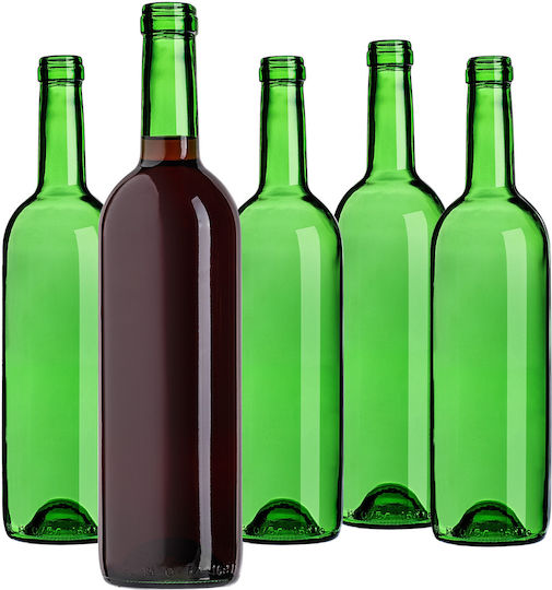 Wine Liqueur Bottles Bordeaux 0.75 L 750ml Green Bottle Wine Cider