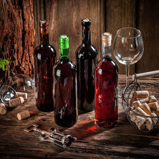 Wine Bottle Cork Bordeaux 0.75l 750ml Glass Bottles Wine Cider