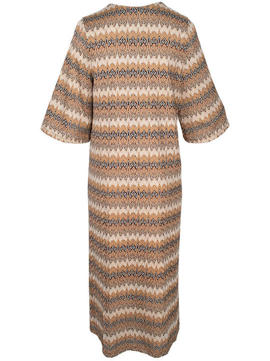 Forel Women's Maxi Beach Caftan Beige Forel Women's Maxi Beach Caftan Beige