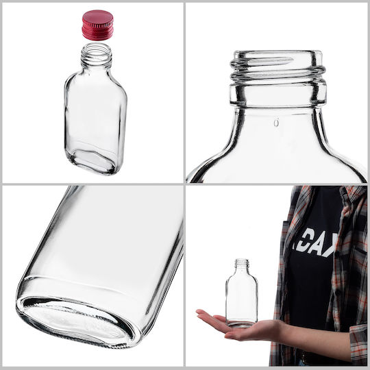 Flaschen Fläschchen 100ml Rote Kappe 10 Stücke