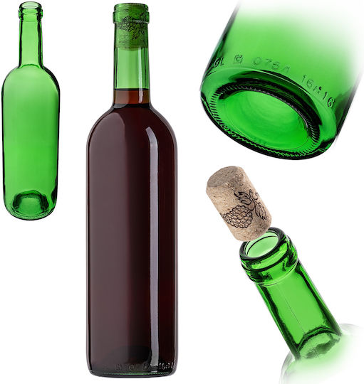 10 Pcs Glass Bottles Wine Liqueurs Wine Bottle 0.75l 750ml + Stoppers