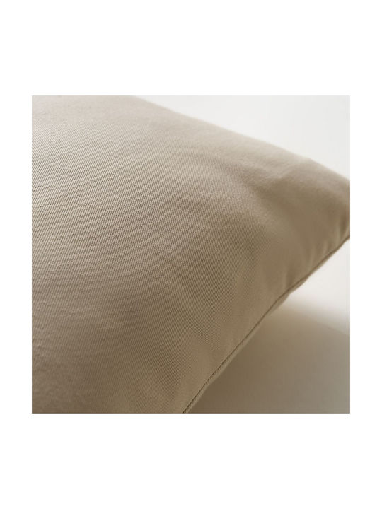 Gofis Home Gofis Decorative Pillow Case Made of 100% Cotton Warm Beige 43x43cm
