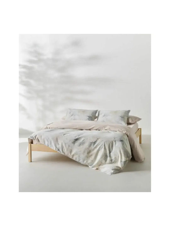 Kentia Gigi 12 Σετ Μαξιλαροθήκες Oxford Grey-beige 50x70εκ.