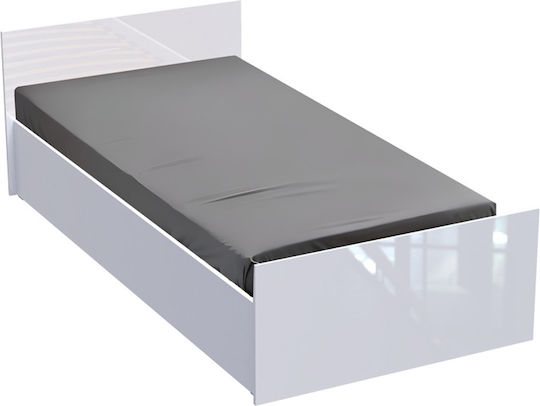 Afina Κρεβάτι Μονό για Στρώμα 100x200cm Λευκή Glossy Afina Κρεβάτι Μονό για Στρώμα 100x200cm Λευκή Glossy