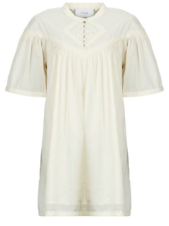 Sommer Mini Damenkleid Beige