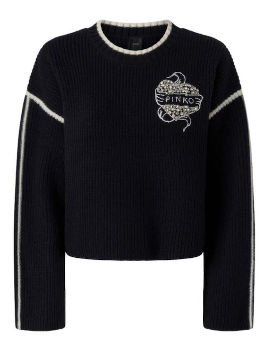 Alicudi Damen Pullover Wolle Blu/bianco