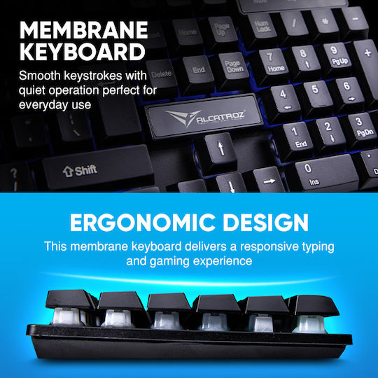 Alcatroz X-Craft Basecamp Gaming Keyboard with RGB Lighting English US