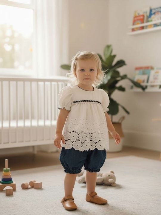 Kids Summer Set with Shorts 2 Pieces White