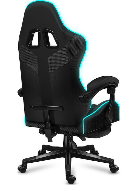 Huzaro Force 4.7 Artificial Leather Gaming Chair with RGB Lighting and Footrest Grey Mesh