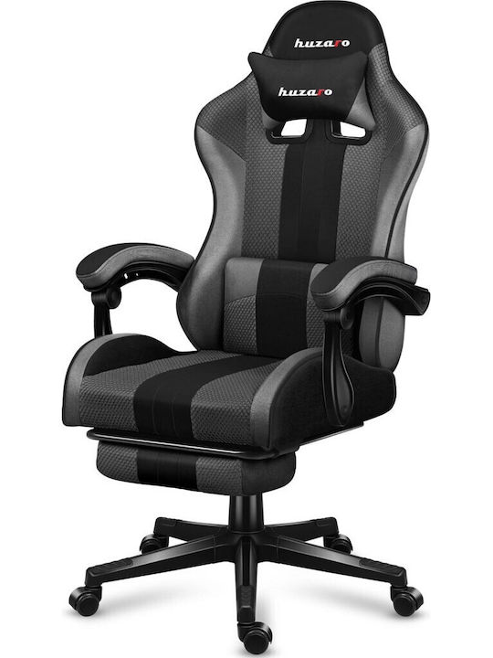 Huzaro Force 4.7 Artificial Leather Gaming Chair with Footrest Grey Mesh