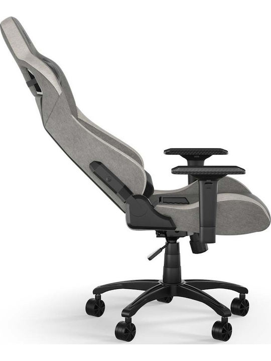 Corsair T3 Rush Fabric (2023) Υφασμάτινη Καρέκλα Gaming με Ρυθμιζόμενα Μπράτσα Γκρι/Λευκό