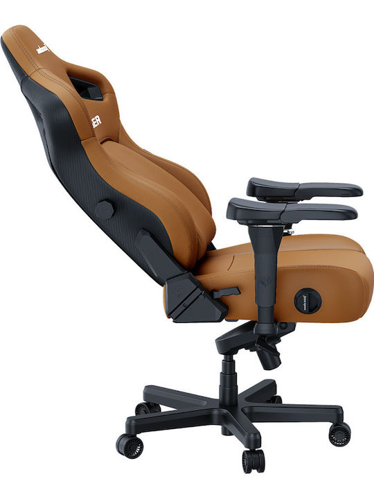 Anda Seat Kaiser 4 XL Καρέκλα Gaming Δερματίνης με Ρυθμιζόμενα Μπράτσα Καφέ