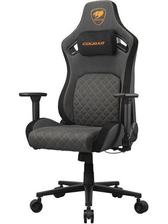 Cougar Defensor F Υφασμάτινη Καρέκλα Gaming με Ρυθμιζόμενα Μπράτσα Γκρι
