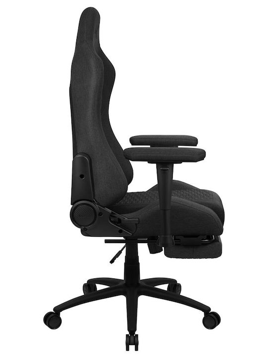 Aerocool Royal AeroWeave Υφασμάτινη Καρέκλα Gaming με Ρυθμιζόμενα Μπράτσα και Υποπόδιο Ash Black