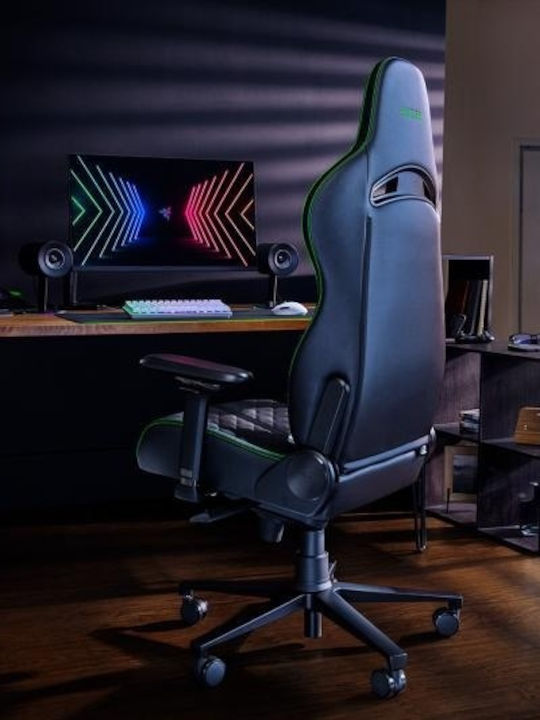 Razer Enki Artificial Leather Gaming Chair with Adjustable Arms Black/Green