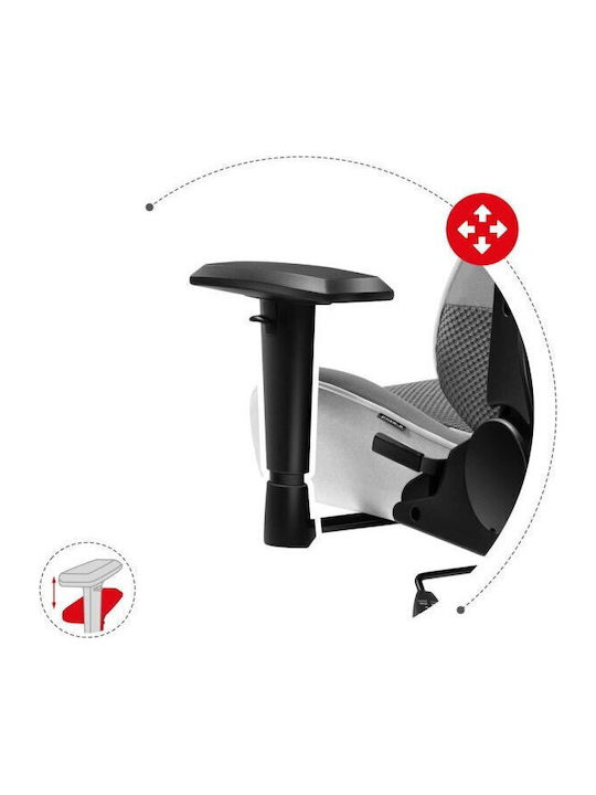 Huzaro Force 6.2 Artificial Leather Gaming Chair with Adjustable Arms Gray