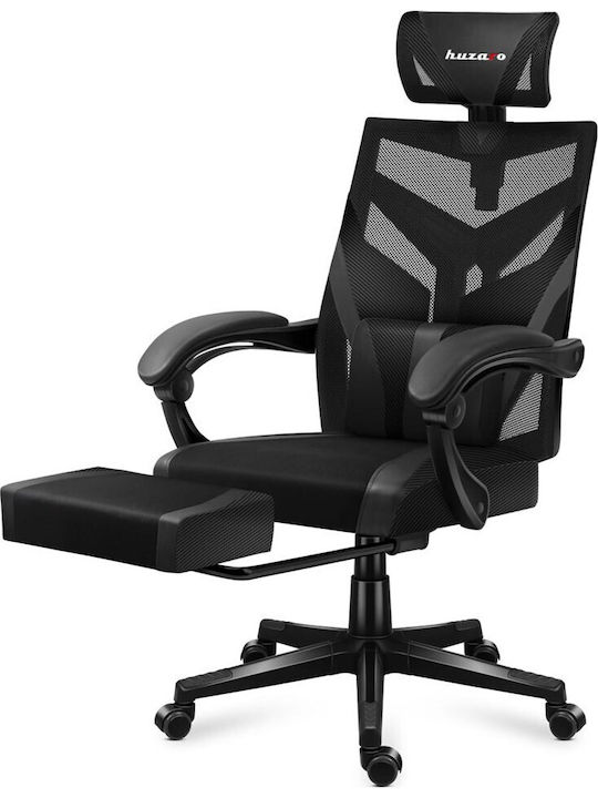 Huzaro Combat 5.0 Artificial Leather Gaming Chair with Footrest Black