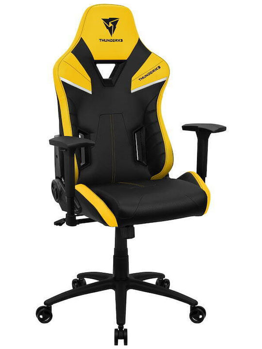 Thunder X3 TC5 Scaun Gaming Din piele ecologică cu Brațe Reglabile Bumblebee Yellow