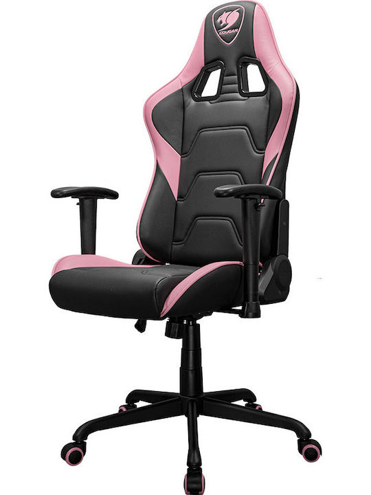 Cougar Armor Elite Καρέκλα Gaming Δερματίνης με Ρυθμιζόμενα Μπράτσα Ροζ