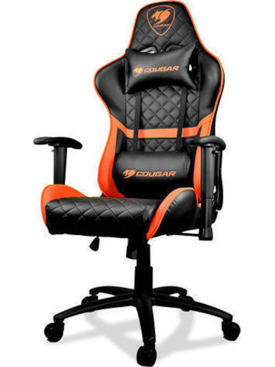 Cougar Armor One Καρέκλα Gaming Δερματίνης με Ρυθμιζόμενα Μπράτσα Πορτοκαλί