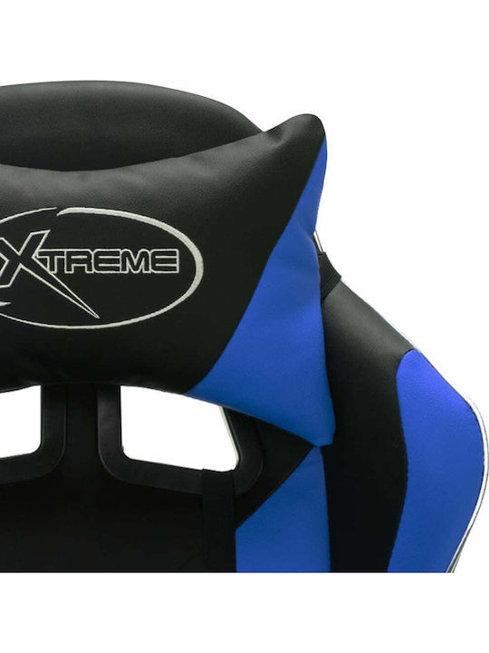 vidaXL 288006 Gaming Chair with RGB Lighting and Footrest Black/Blue