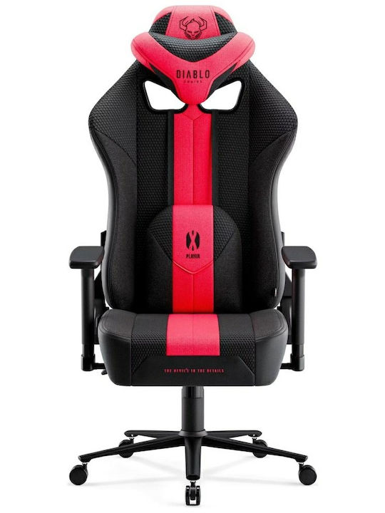 Diablo X-Player 2.0 Textile King Artificial Leather Gaming Chair with Adjustable Arms Crimson / Anthracite
