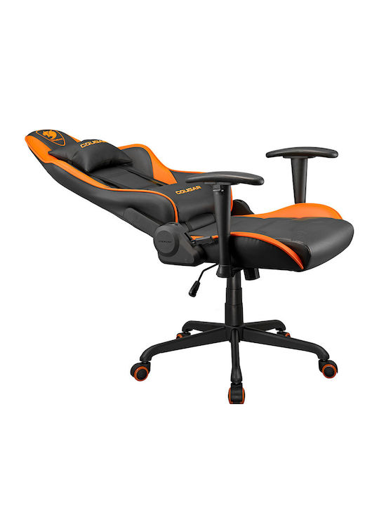 Cougar Armor Elite Artificial Leather Gaming Chair with Adjustable Arms Orange