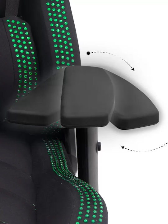 Megapap ZIO Gaming Pro Elegant Καρέκλα Gaming Δερματίνης με Ρυθμιζόμενα Μπράτσα emerald