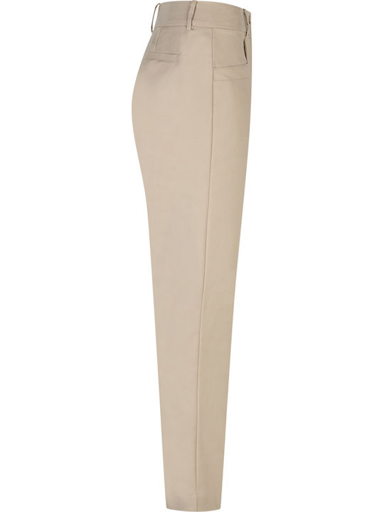 Damen Stoffhose in Reguläre Passform Pebble
