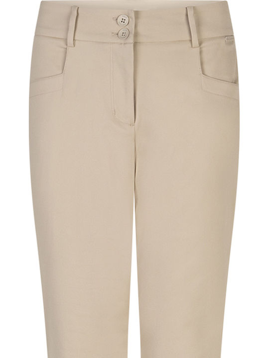 Damen Stoffhose in Reguläre Passform Pebble