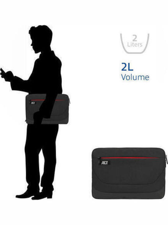 Act Suburb Ac8575 Laptoptasche Bis 13,3" 33,78 Cm Polyester Wasserdichte Schwarze