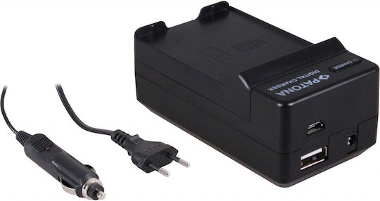 Patona Double Charger for Samsung Eb-f1a2gbu I519 I569 I579 I8150 I8150 W I9050 I9100 Including Micro-USB