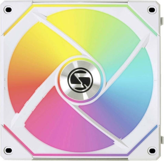 Lian Li Uni Fan SL-INF Wireless Reverse Blade Case Fan 140mm (1700rpm) with ARGB Lighting and 4-Pin PWM Connection White