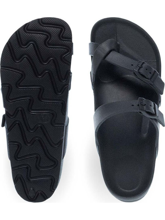 Flip Flops in Sandal Style in Black Colour