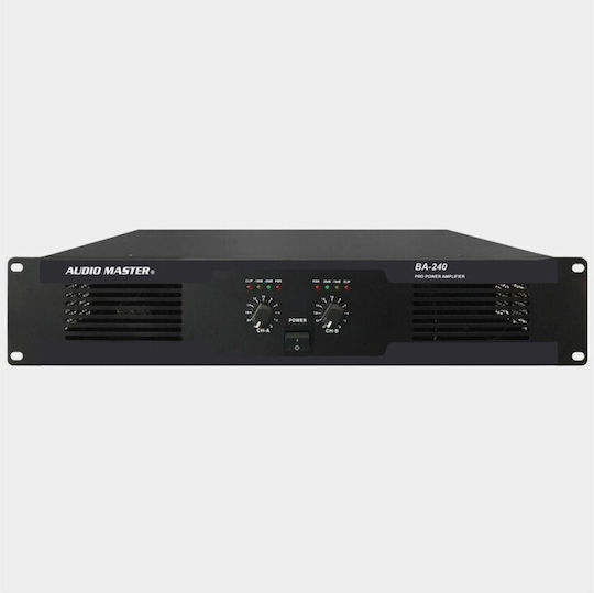 Audio Master BA240 Τελικός Ενισχυτής PA 2 Καναλιών 120W/4Ω 80W/8Ω