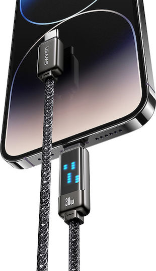 Usams Geflochtenes USB-C zu Blitzkabel 30W Weiß 1,2m DM120235