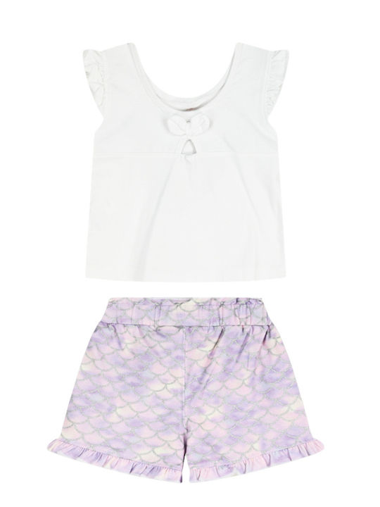 Energiers Set Pentru Copii Cu Pantaloni Scurți Violet 2 Bucăți Energiers Set Pentru Copii Cu Pantaloni Scurți Violet 2 Bucăți